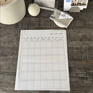 🏷️ Cloth & Paper Acrylic Calendar | Clear